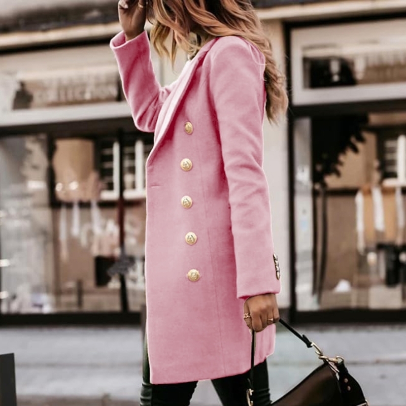 Wool Coat Peacoat - 831A المرأة خريف وشتاء معاطف الصوف