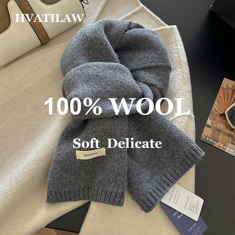 Wool Scarf Men - وشاح من الصوف 100% للنساء والرجال،