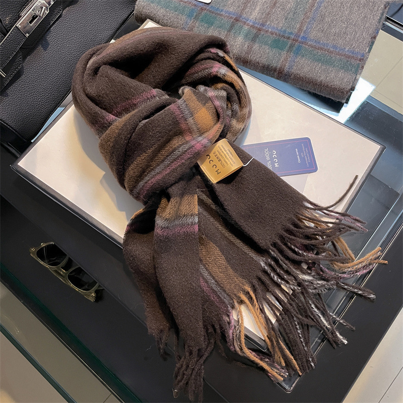 Wool Scarf Men - عالية الجودة نقية 100% الصوف الرجال