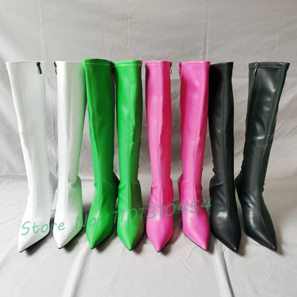 Waterproof Winter Boot - أحذية عالية مدببة للركبة للنساء ،