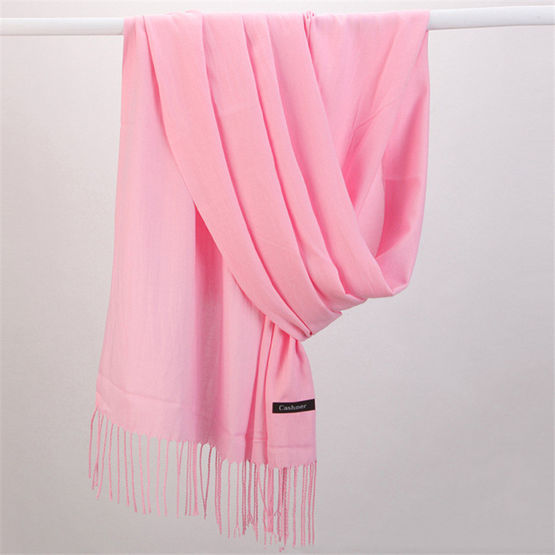 وشاح نسائي موضة 2023 بلون سادة - مراجعة Cashmere Pashmina Wrap وسعره