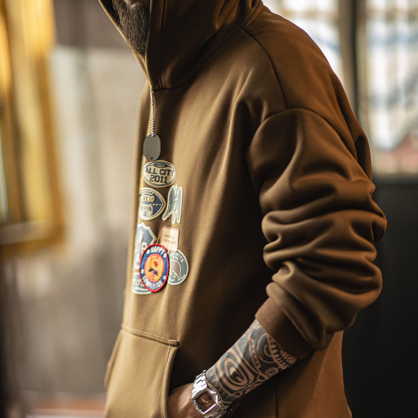 Maden Vintage الرجال المطرزة ش - مراجعة Sherpa Hoodie Fleece وسعره