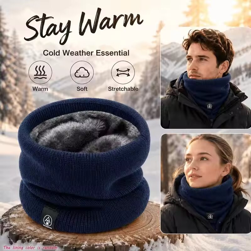 وشاح رقبة شتوي دافئ محبوك للنس - مراجعة Wool Scarf Men وسعره