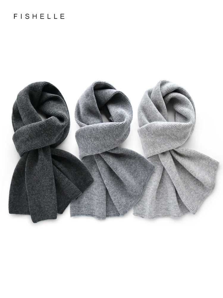رمادي بلون الكشمير وشاح الشتاء - مراجعة Wool Scarf Men وسعره