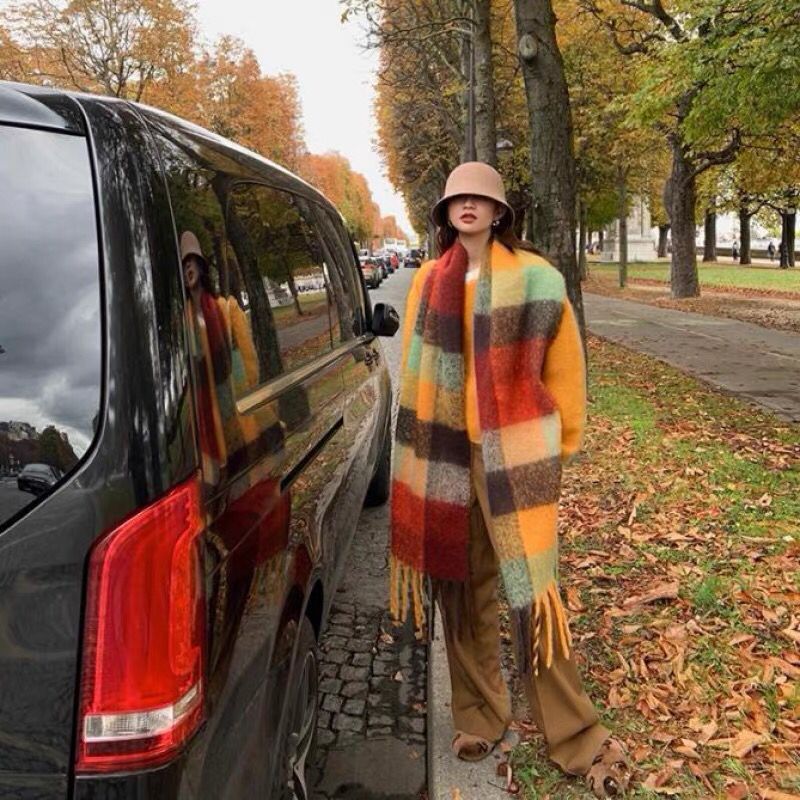 جديد فاخر شتاء سميك دافئ وشاح  - مراجعة Cashmere Pashmina Wrap وسعره