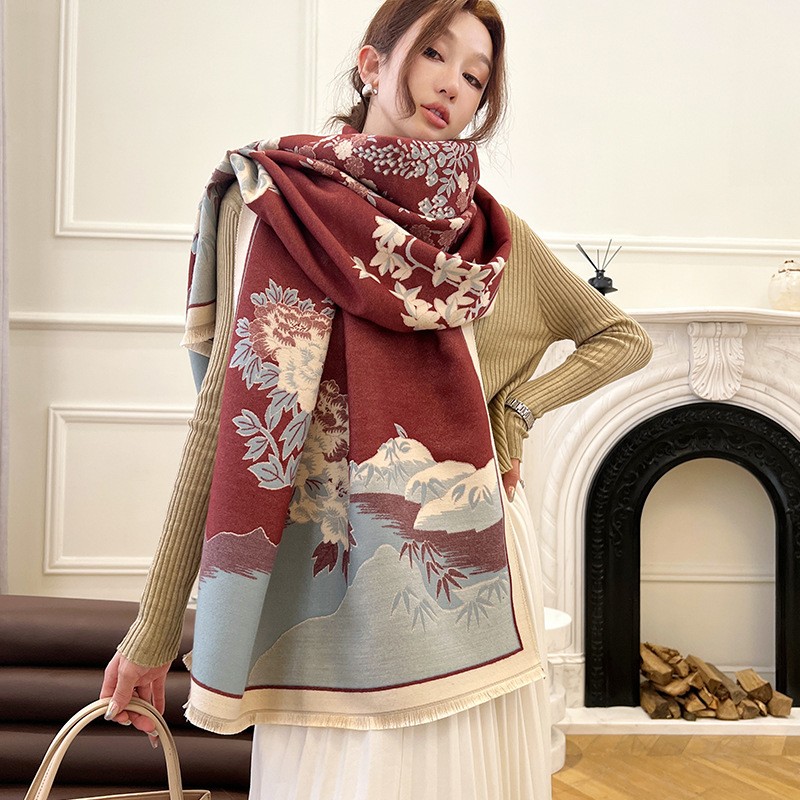 موضة شتاء جديد دافئ وشاح شال ك - مراجعة Cashmere Pashmina Wrap وسعره